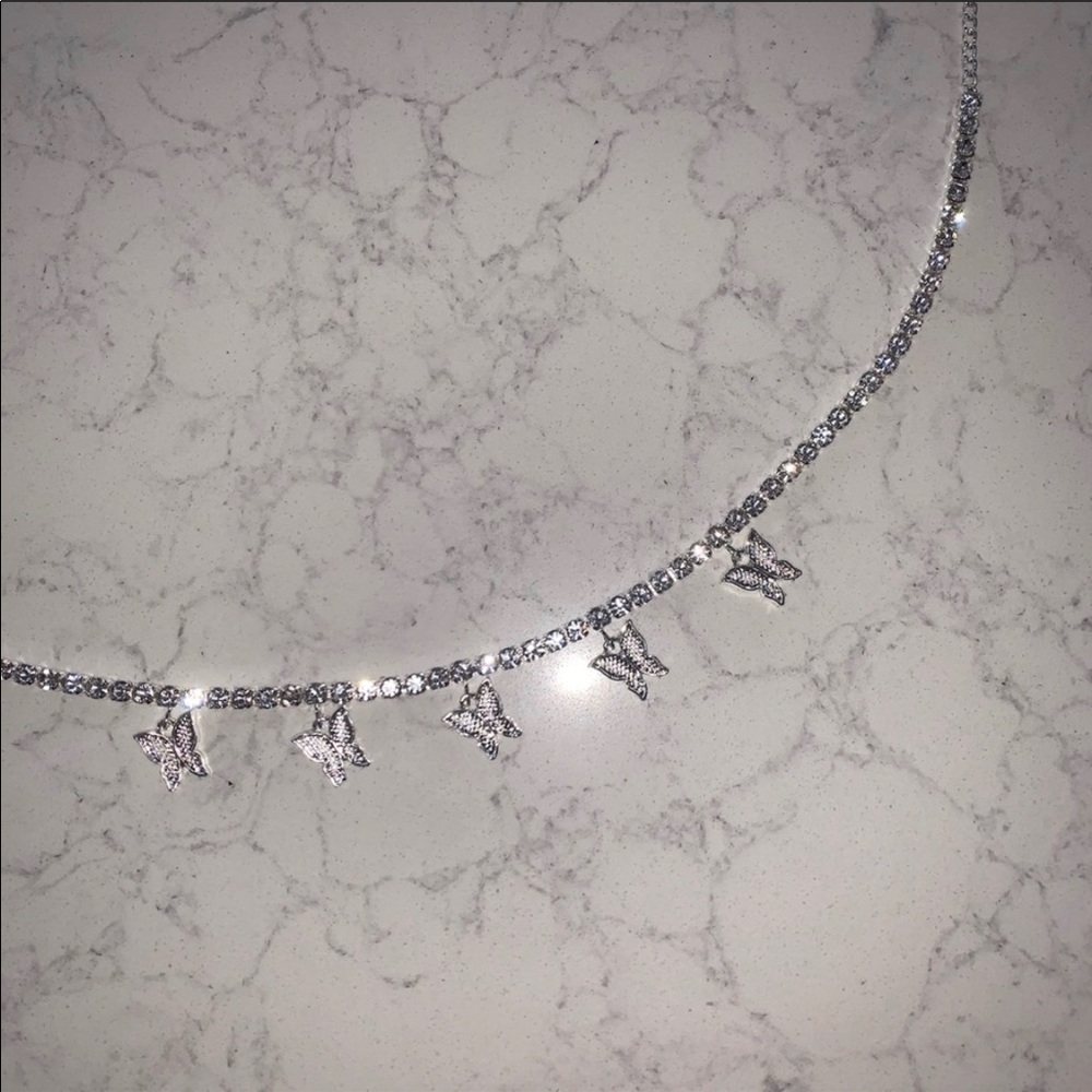 Butterfly Y2K Sparkly Choker - Picture 3 of 4